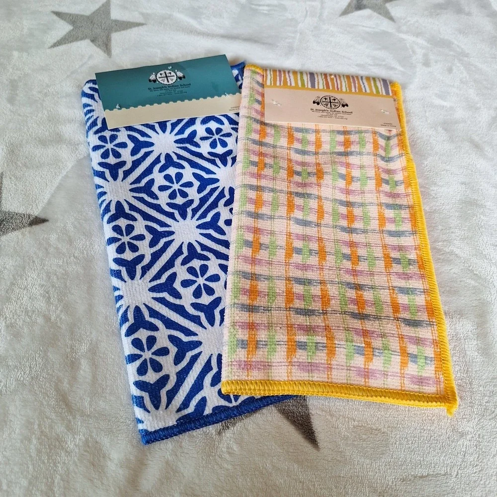 Set of 2 Reusable Microfiber Cleaning Cloth St.‎ Joseph's Indian School